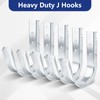 AOIGU 10 Pcs 4" Wall Mount J-Hooks,Galvanized Steel Cable Support