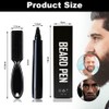 Bartfüllerstift,2pcs Bartstift für Männer,Bartstift Schwarz,Wasserfester Bartstift,Beard Filler Pencil,Wasserfester Bartstift für