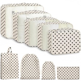 Woobolsalike - Juego de 9 cubos organizadores de equipaje de mano para artículos esenciales de viaje, bolsas organizadoras ligeras con bolsas para