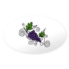CafePress Grape Vines Sticker Oval Car Bumper Sticker