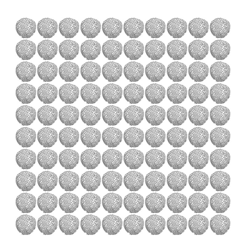 aqxreight 100Pcs Pipe Ball Screen Filter 16mm Stainless Steel Washable