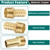 Brass Pipe Adapter, 6 Pieces 16 mm Barb x 3/4