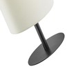 Modern Designer Oval Table Lamp in Matte Black Metal with
