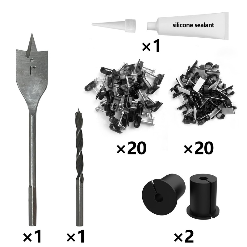Starlink cable routing kit,starlink ethernet adapter,4pcs star link wall bushing