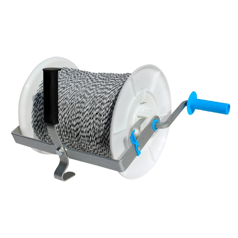 EFencSolv Electric Fence Maxi Geared Reel Prewound 3280ft 6 Stainless