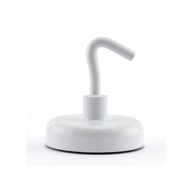 Master Magnetics 07291 White Magnet Hook 2 Count