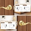 Moquin Wavy Style Gold Door Handle with Lock and Key,