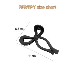 FFWTPY Pack of 6 Hair Clips Cute Bow Non-Slip Hair Clips French Hair Clips for Thin and Thick Hair Matte Crocodile Hair Clips for Women and Girls