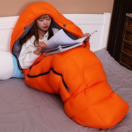 Telomat Sleeping Bag - Black Snow 4 Seasons Cold Weather Lightweight Portable Waterproof Duck Down Outdoor Camping Hiking Down Sleeping Bag for Adults