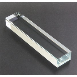 Hiromido Crystal Paperweight, Square Shape, 7.8 oz (220 g), 3 x 2 x 15 cm