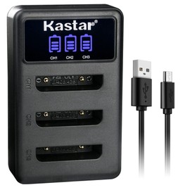 Kastar LCD Triple USB Battery Charger Compatible with Nikon EN-EL10, MH-63, Coolpix S520 S520B, Coolpix S570, Coolpix S600, Coolpix S700, Coolpix S3000, Coolpix S4000, Coolpix S5100
