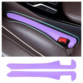 Junecarp Car Seat Gap Filler 2 Pack,Car Gap Filler Organizer to Impede Items from Dropping,Essential Interior Car Accessories Seat Gap Plug (Purple)