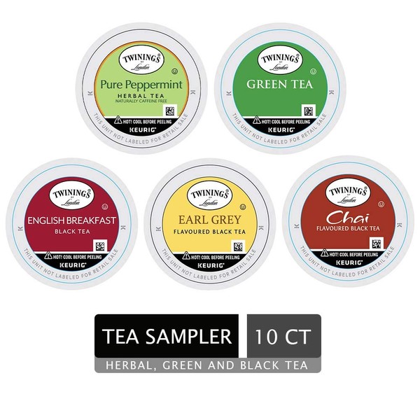 Twinings of London Tea Sampler Variety K-Cups for Keurig, 10 Count