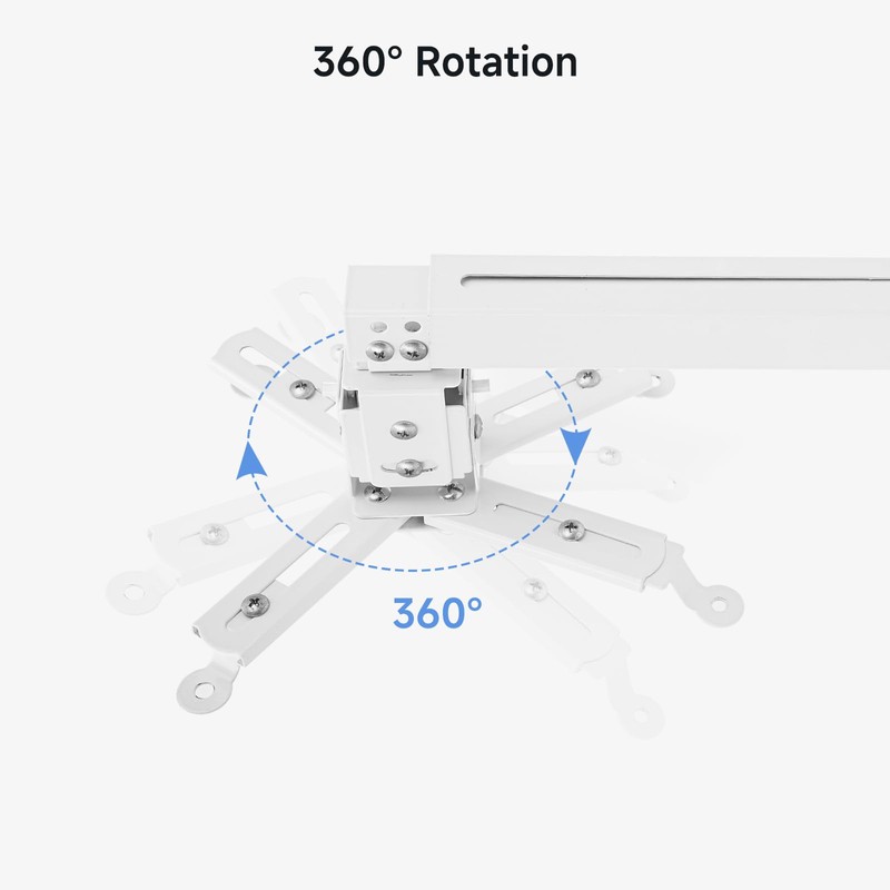 iSinbox Project Mount, Mini Projector Stand White Universal Ceiling Mount