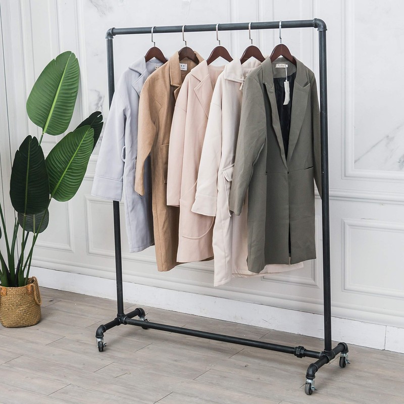 Tianman (47" Wx63 Tx16 D) Industrial Pipe Clothing Rack,Vintage Commercial