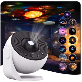 Galaxy Projector Pro for Bedroom, 13 in 1 Planetarium Star Projector with Solar System & Constellation, 360° Rotating LED Nebula Ceiling Projector, Timer Night Light for Kids Adults Room Decor & Gift