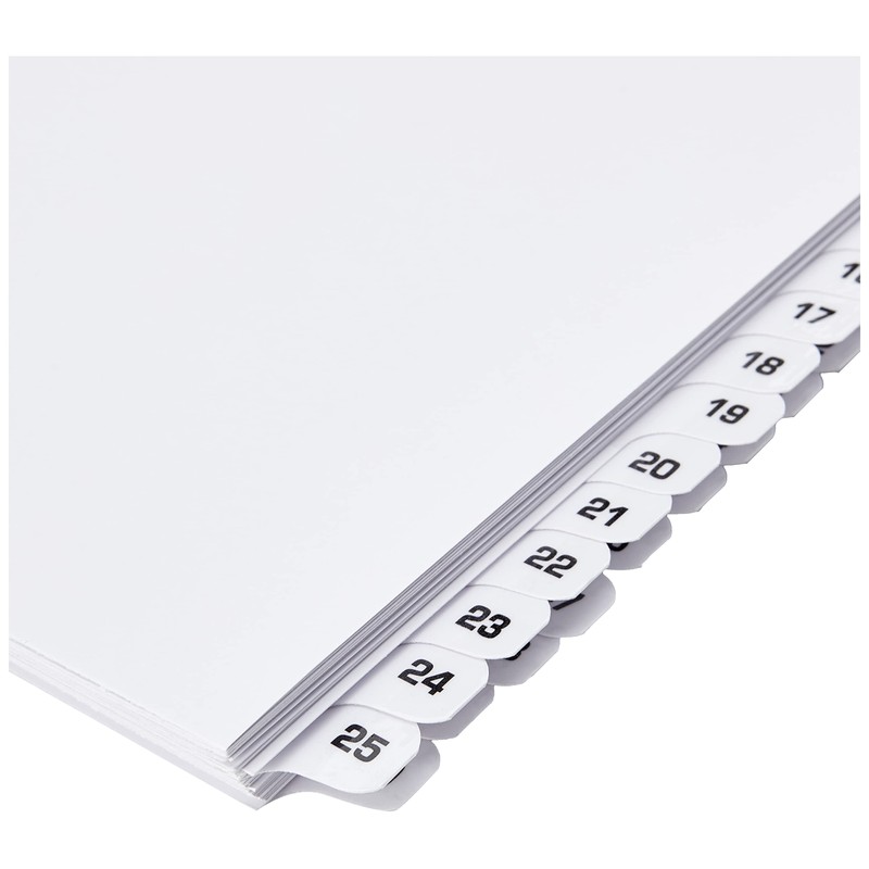 Q-Connect 1-50 Index Multi-Punched Reinforced Board Clear Tab A4 White
