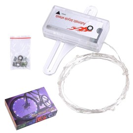 TREATLIFE HOME Enhance Visibility with Red Bike Wheel Light, 20 LED Beads, Automatic Lighting, Easy Installation for Safe Night Riding