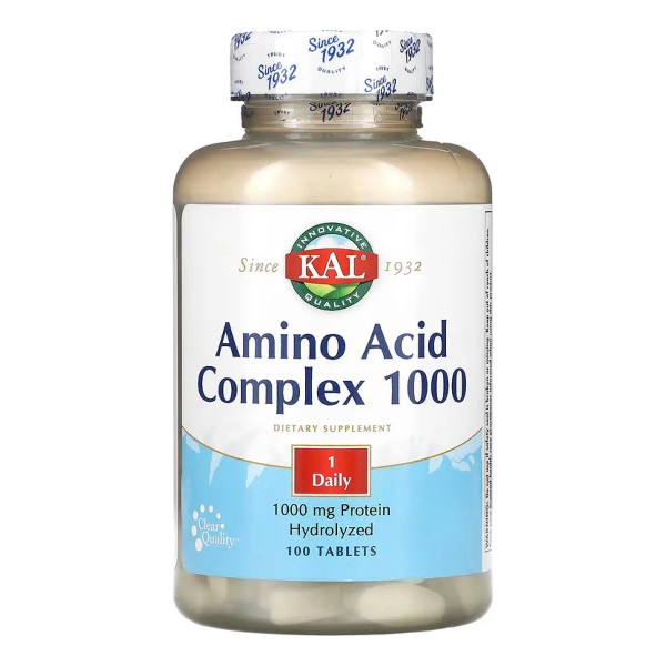 Kal Complejo De Aminoácidos 1000 100 Comprimidos Sabor Sin Sabor
