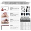 EIELO 12Pcs Stainless Steel Band Rings for Men Women Cool