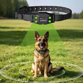 GPS Wireless Dog Fence System with AI Precision Tracking, Electric Dog Fence with Auto & Fixed Training Modes, 25-999yd Outdoor Wireless Containment, IPX7 Waterproof Rechargeable Collar