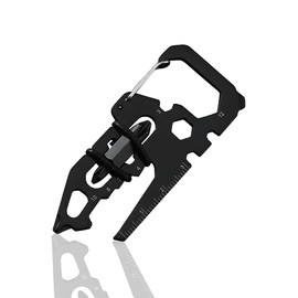 Kigauru Multi-functional Tool Card Type Multi-Tool Stainless Steel Maintenance Tool Key Cover Key Holder Convenient for Carrying Key-Type Multi-Tool for Outdoor Camping Climbing Manual Screwdriver