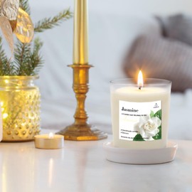 20-Pack Unscented Votive Candles in White Glass Tumblers - Long & Clean-Burning Memorial Candles (15 Hours, Hand-Poured)