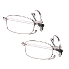 OPTI+ | Foldable Glasses 2 Pack | Light Gray +2.5 | with Eyeglass Case - Portable Readers For Men, Readers For Women | Ar Glasses - Unbreakable Evolved Folding Reading Glasses | Reading Glasses