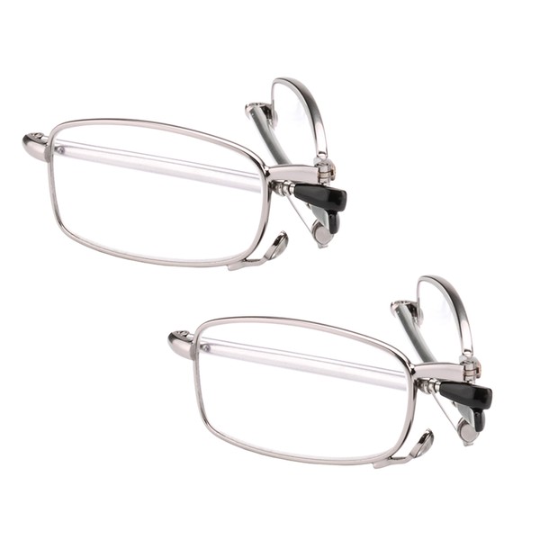 OPTI+ | Foldable Glasses 2 Pack | Light Gray +2.5