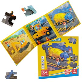 LUMIN TUTU Magnetic Puzzle from 3 Years, 16/20/25 Pieces Children's Puzzle 3-in-1 Magnetic Puzzle & Magnetic Game from 2 3 4 5 Years, Travel Games, Educational Toy and Small Gifts for Children (Work