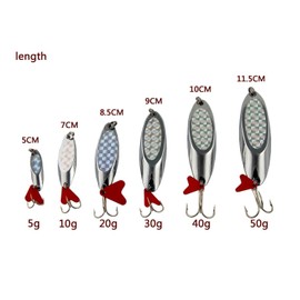 SHADDOCK 10pcs/lot Metal Fishing Lures Spoon Spinner Baits Fishing Spinnerbait Salmon Trout Minnow Lure Baits With Treble Hooks (28g-10pcs)