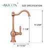 Copper Kitchen Water Filter Faucet, Brass Body 100% Lead-Free Drinking