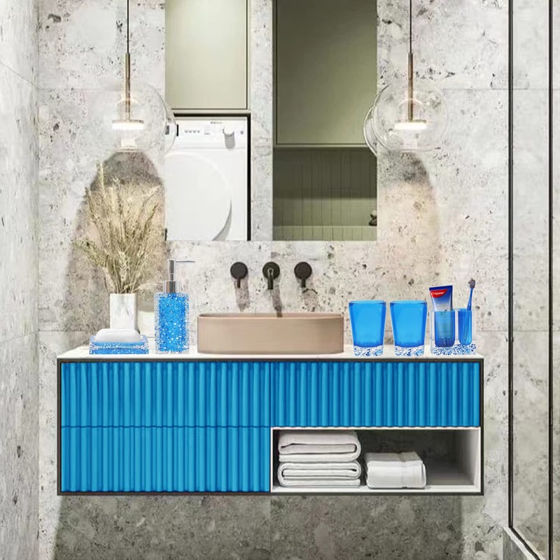 LUANT Resin Soap Dish, Soap Dispenser, Toothbrush Holder & Tumbler