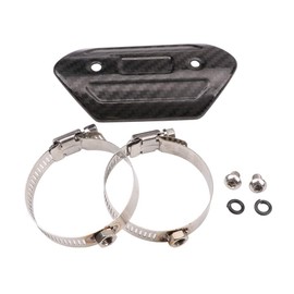 JFG RACING Auspuff-Hitzeschutz, Kohlefaser, Motorrad-Auspuffrohrabdeckung, Schutz, universell für Straßenräder (Größe: 110 x 60 mm)