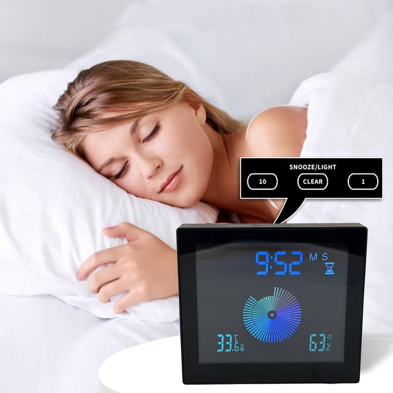 5in Wall Shower Clock Digital Timer Alarm Temperature Humidity Display