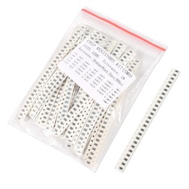 Kit de resistencia SMD 1206 SMD de 900 unidades, 36 valores, resistencias de chip SMD de 1/4 W para bricolaje y experimentos (36 valores x 25 unidades, 1 a 10 m ohm)