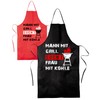 Blickfang Funny BBQ Apron for Men, Cooking Apron, Bib Apron,