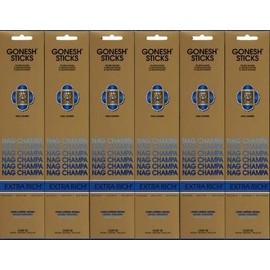 GONESH NAG CHAMPA Nag Champa Sticks, 20 Count X 6 Pack (120 Sticks)