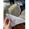 Roumelie Orientale 100% Pure Linen Embroidered Cocktail Napkin Set of