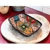 Colorful Talavera Scalloped XL Serving Dish | Mexican Pottery Casserole
