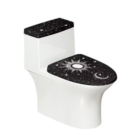 Flashideas Gothic Sun Moon Toilet Lid Cover and Toilet Tank Cover Soft Plush Seat Covers Tank Lip Covers Fits Most Toilet Tanks & Lids Bathroom Decoration Accessories