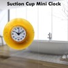 VIFERR Mini Wall Clock Suction Cup Waterproof Round Wall Clock