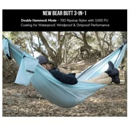 Bear Butt 3 in 1 Camping Hammock Double Hammock Rain Fly Tarp Hammock Underquilt Portable