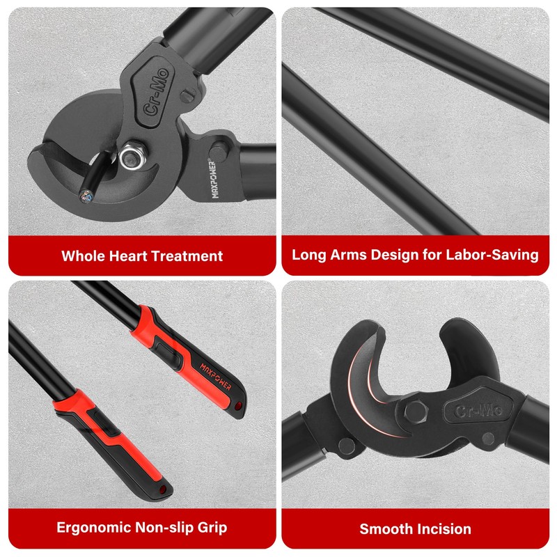 MAXPOWER Cable Cutters, 25-Inch Heavy Duty Cable Cutter for Aluminum,