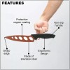 TEKNO COPPER KITCHEN KNIFE STAYS SHARP FOREVER CHOPPING SLICING DICING