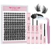 Lash Clusters Kit with 144 Pcs Individual Lashes Cluster Lashes