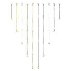 10 Pack Necklace Extenders - Alloy & Stainless Steel Necklace Extensions - Jewelry Extenders in Gold & Silver