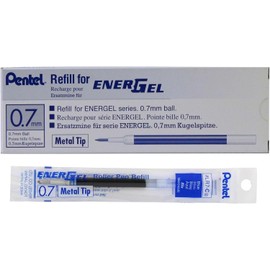 Pentel Pentel Refill Ink for EnerGel Liquid Gel Pen, 0.7mm, Blue Ink, Box of 12