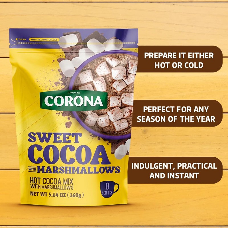 Corona, Sweet Cocoa Chocolate Powder with Marshmallows, 5.64 oz