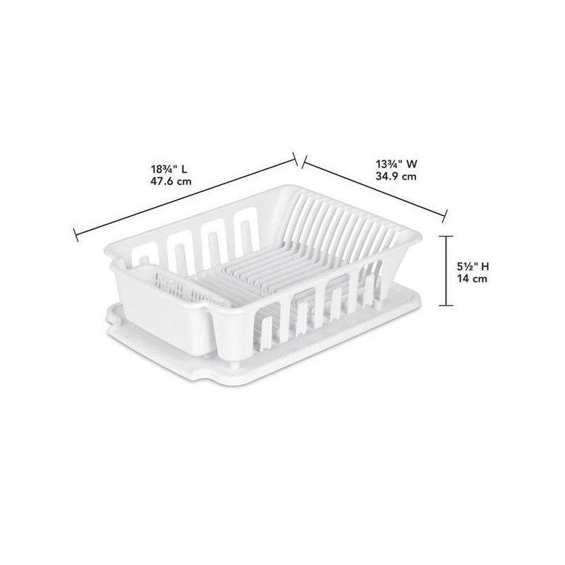 Sterilite New Sterilite 2-Piece Large Kitchen Sink Tabletop Set Dish